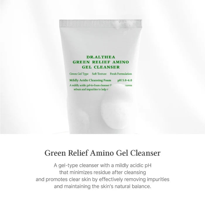 Dr.Althea Green Relief Amino Gel Cleanser Gentle Daily Face Wash 100ml