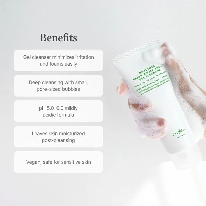 Dr.Althea Green Relief Amino Gel Cleanser Gentle Daily Face Wash 100ml