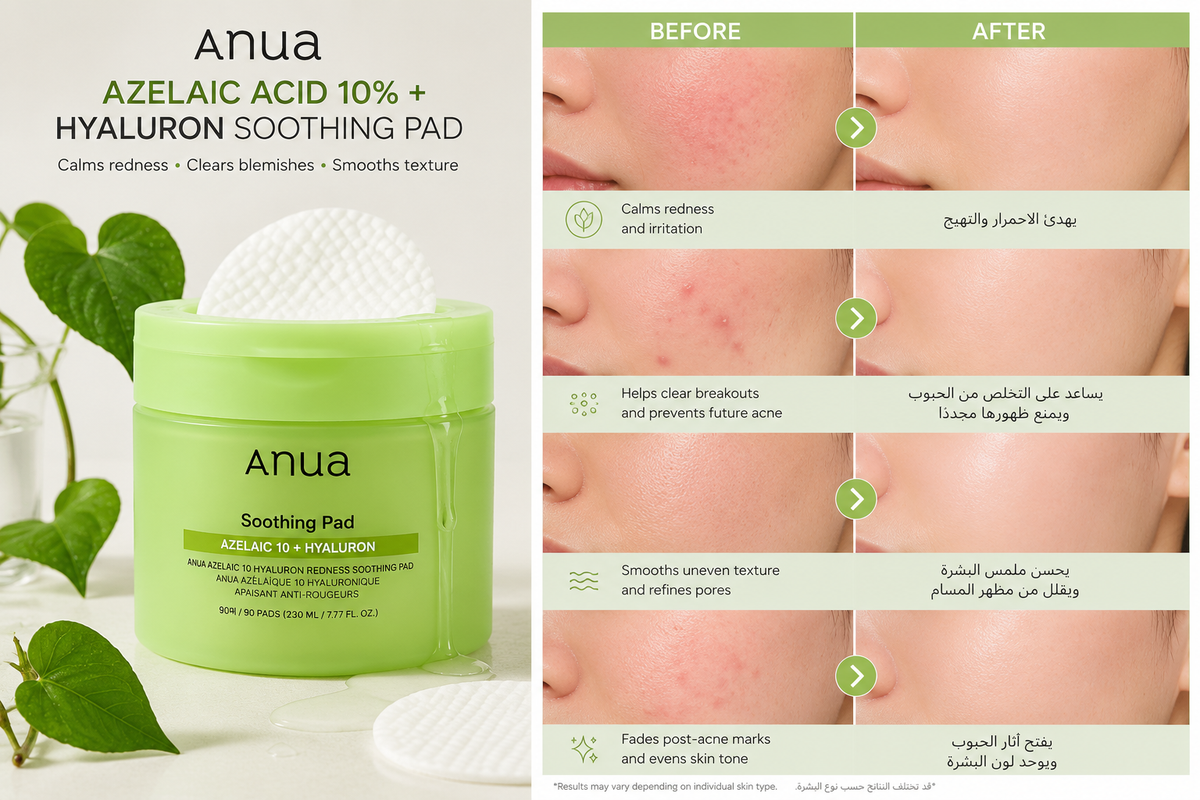 Anua Azelaic Acid 10% + Hyaluron Soothing Pad
