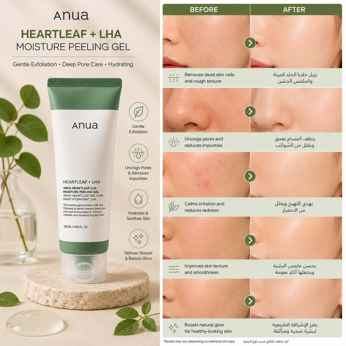 Anua Heartleaf LHA Moisture Peeling Gel