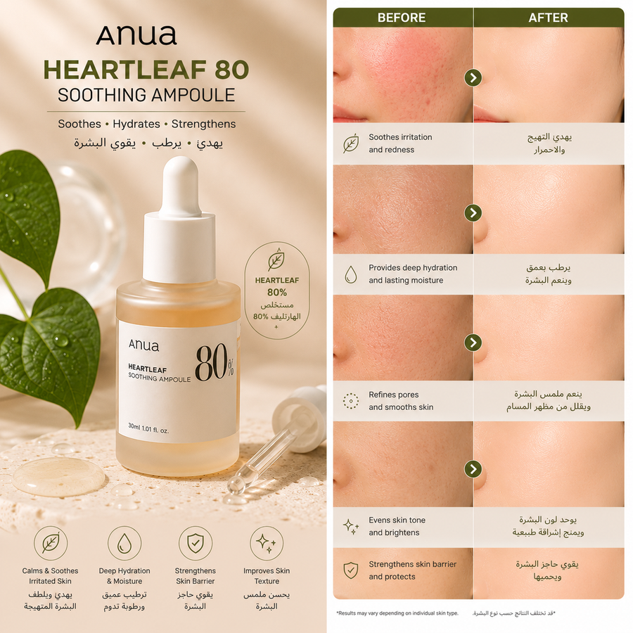 Anua Heartleaf 80% Moisture Soothing Ampoule